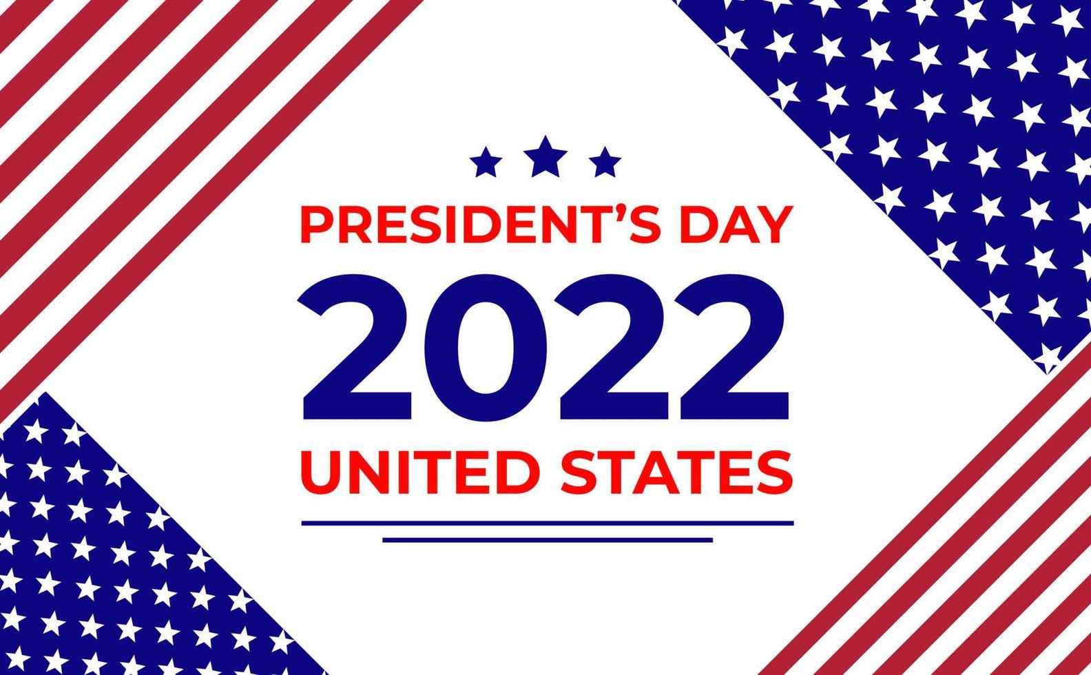 Happy Presidents day in United States. Federal holiday in America. Celebrated in February. Poster, web banner, space area and background vector