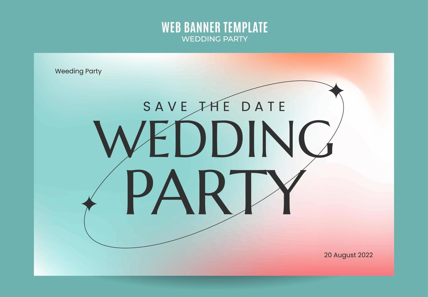 wedding invitation web banner template retro gradients elegance abstract blurry space area vector