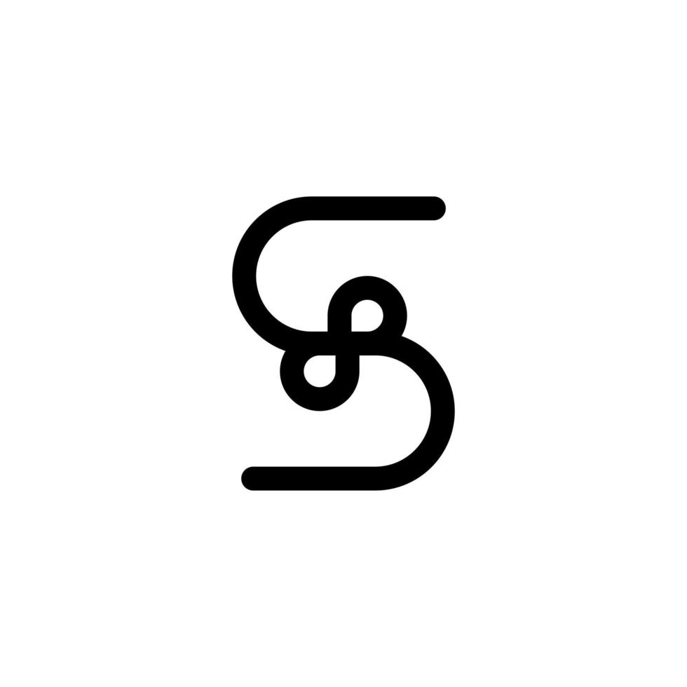 diseño de logotipo simple infinito s vector
