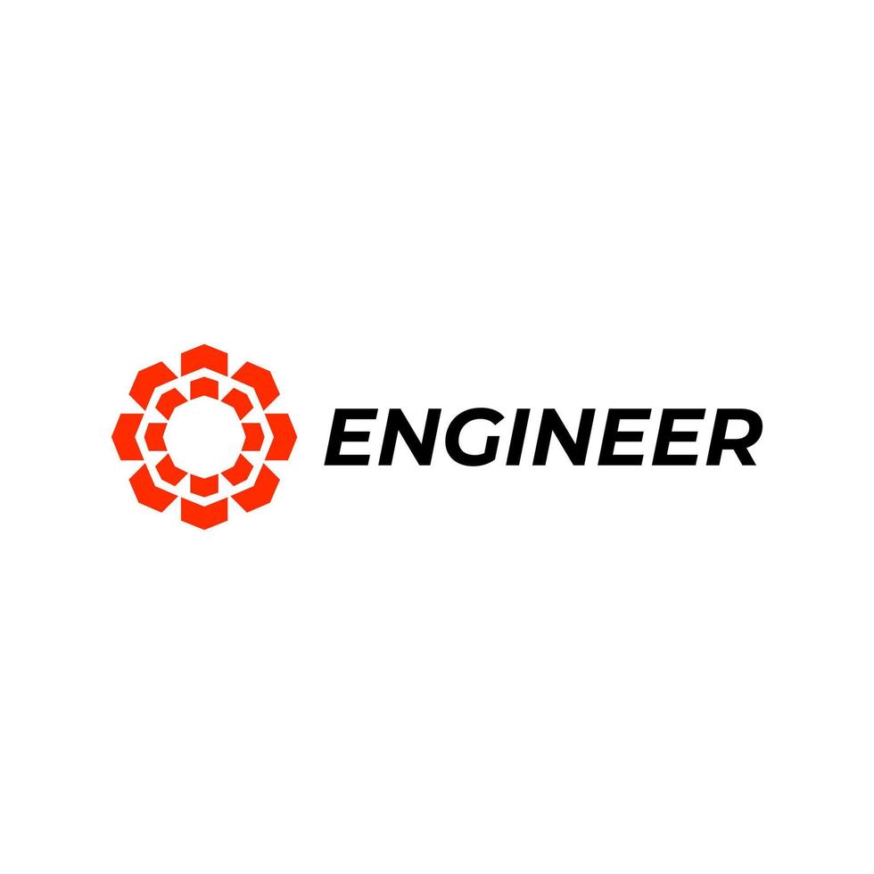 Engine Machine simple logo design vector