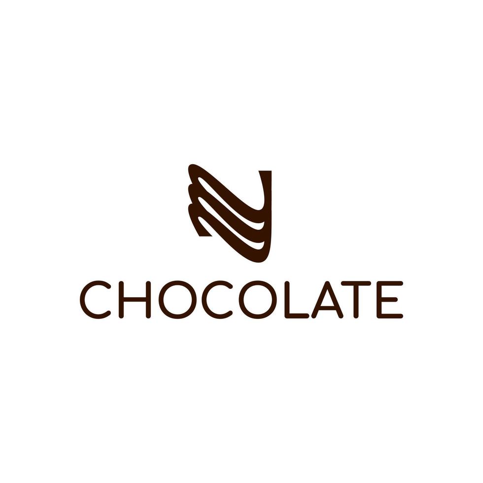 diseño de logotipo simple de fábrica de chocolate vector