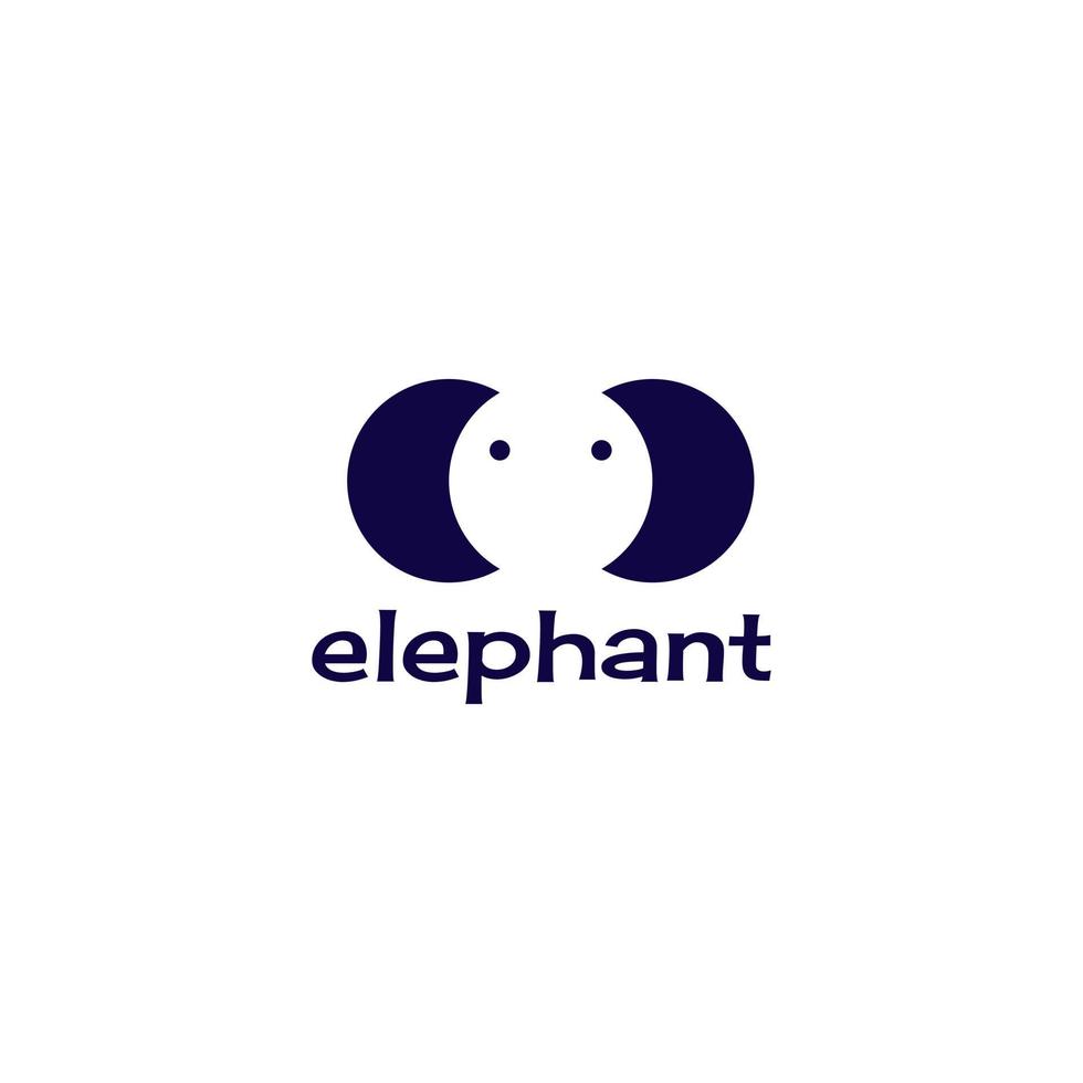 elephant negative simple vector