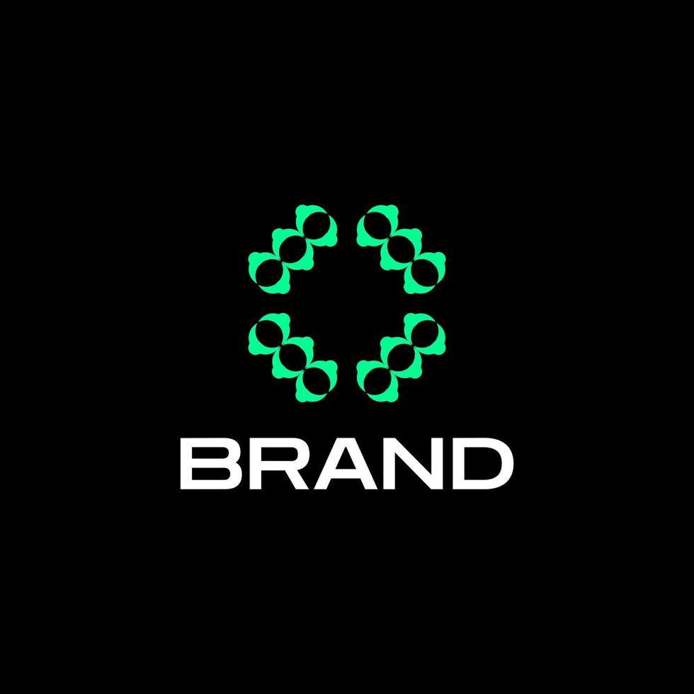 Dot Abstract  x logo design vector