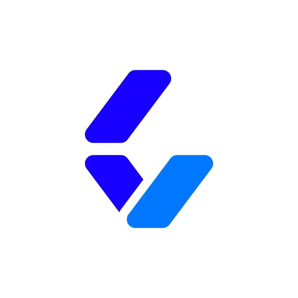 Monogram C V simple logo design vector