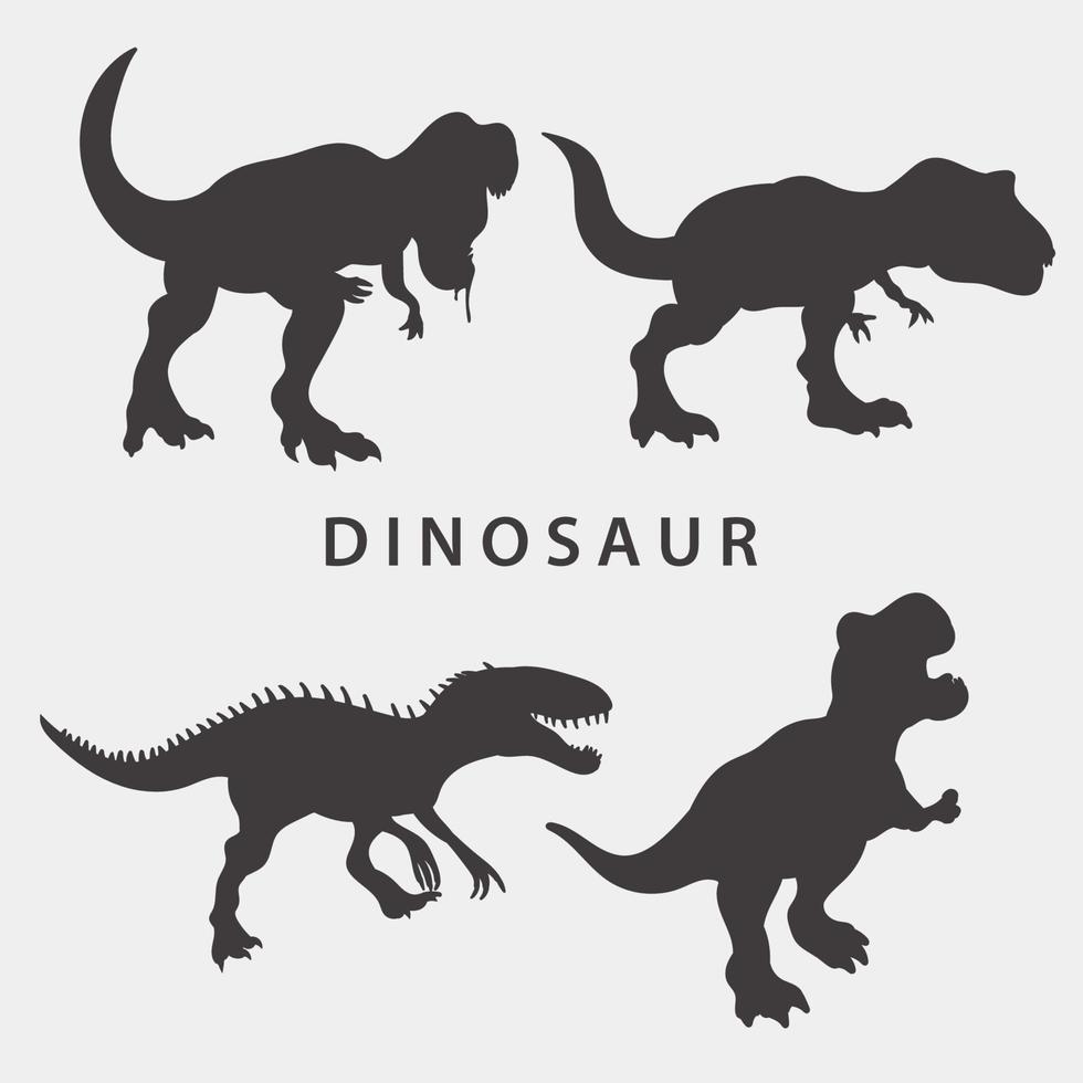 Dinosaur black. Vector