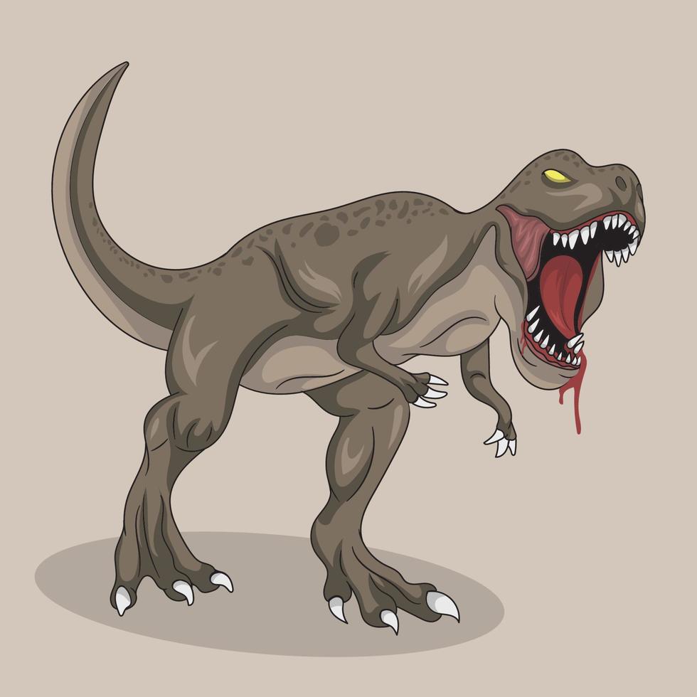 dinosaurio enojado. vector