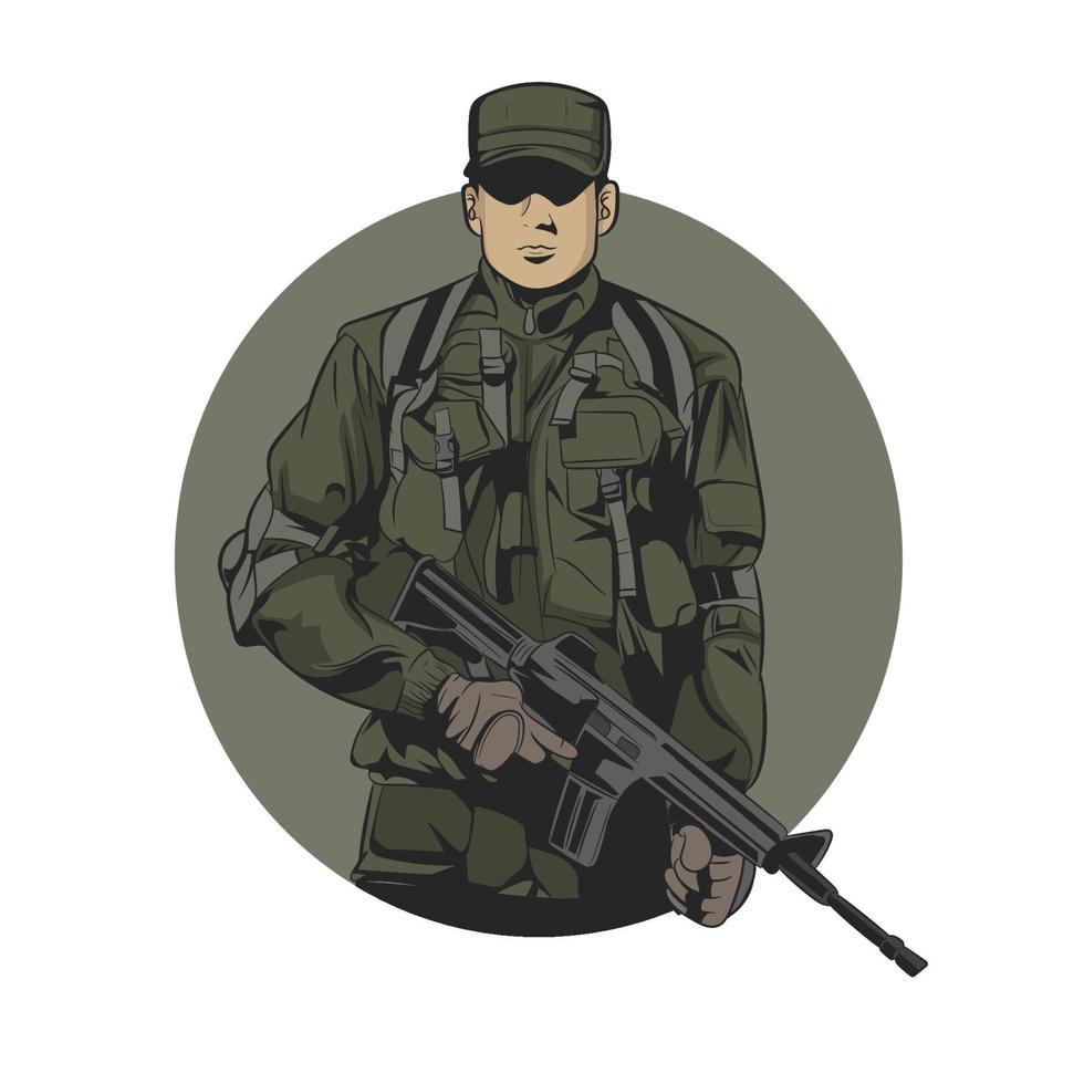Ejército. ilustración vectorial vector