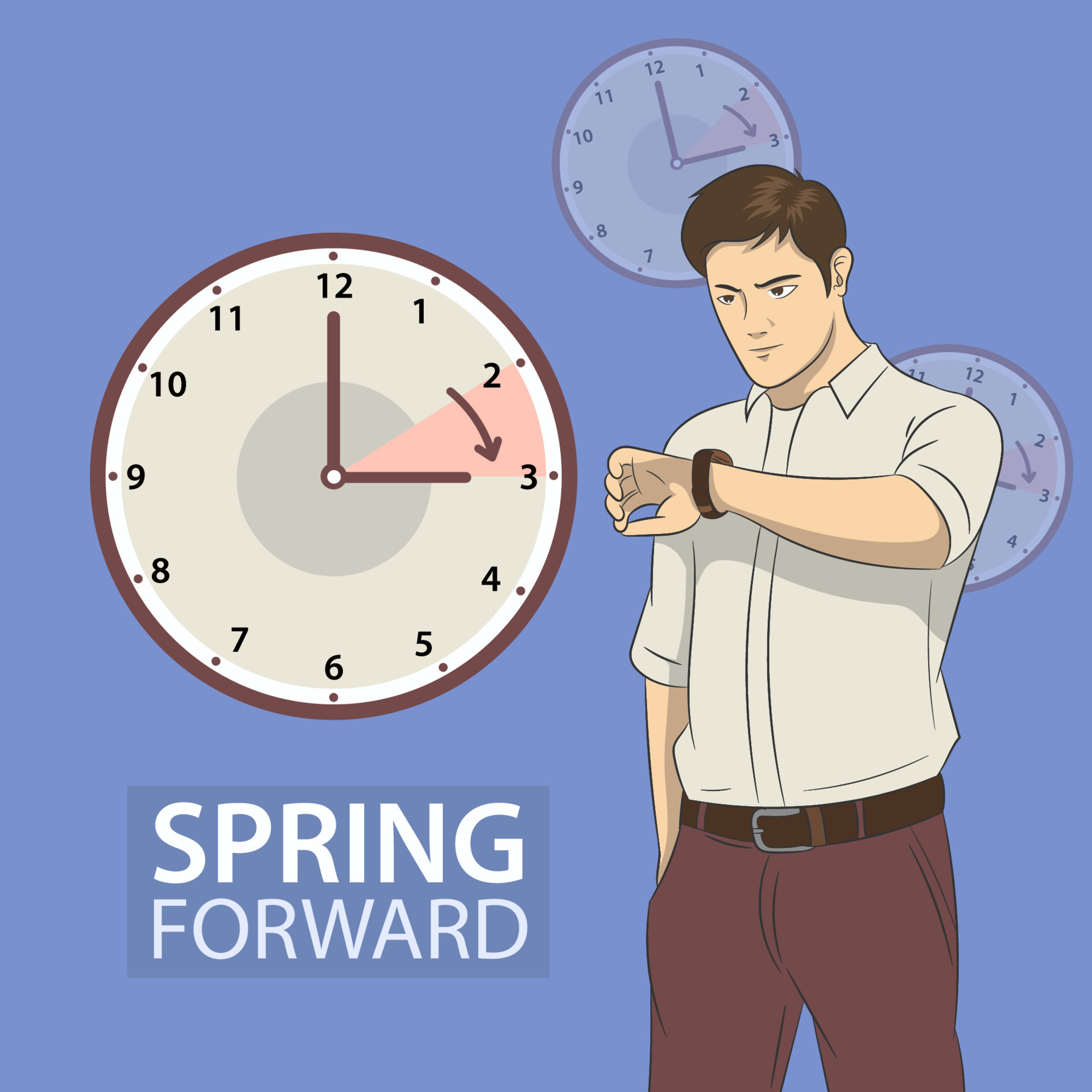 Spring Forward. Vector 5476919 Vector Art at Vecteezy