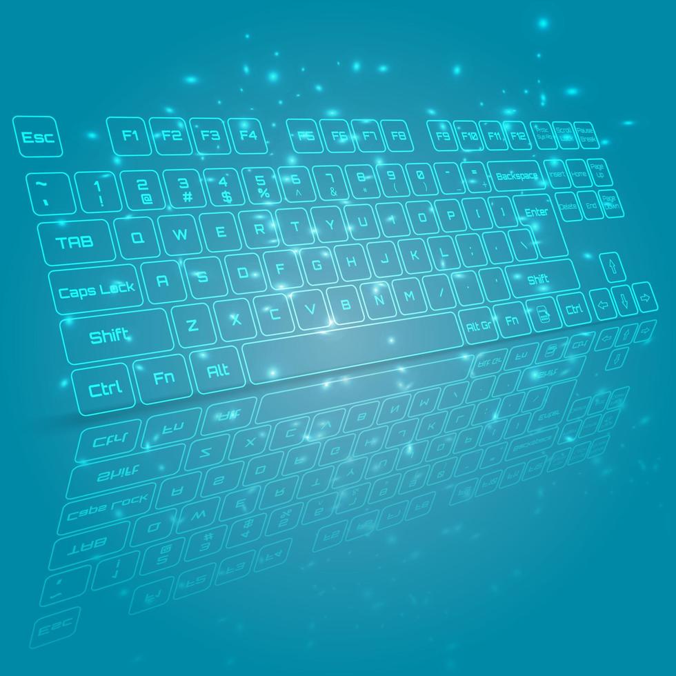 Virtual keyboard illustration vector