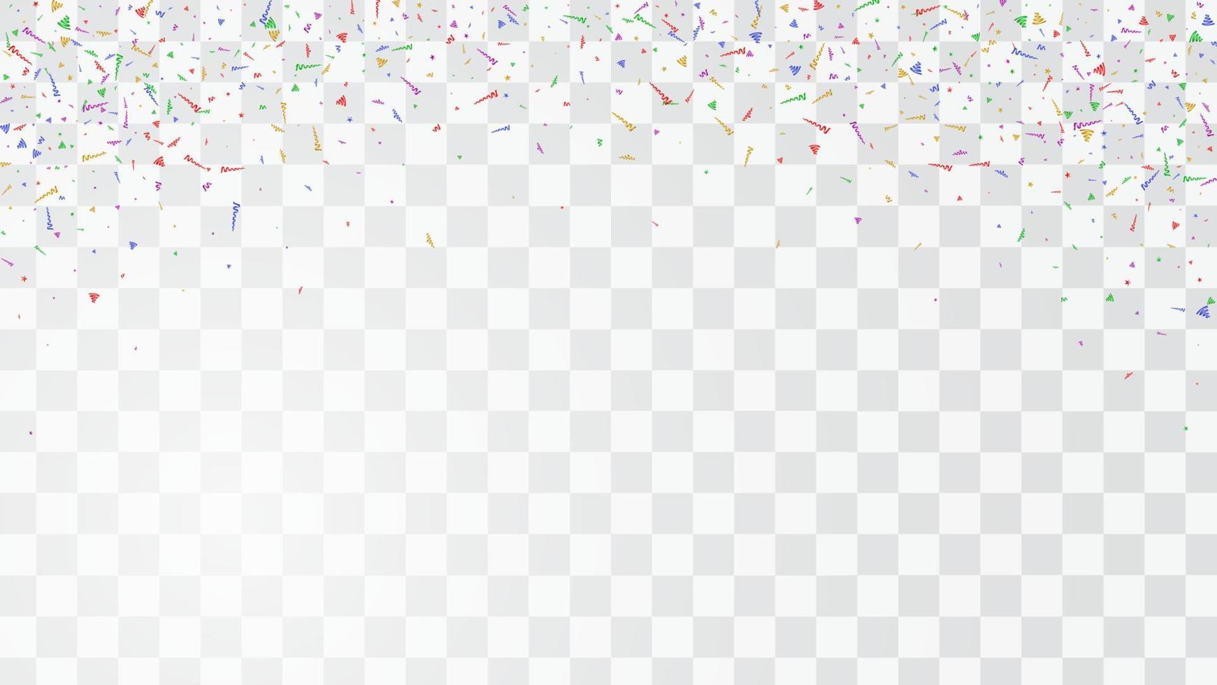 Fondo de confeti volador colorido abstracto. aislado en el fondo blanco. vector