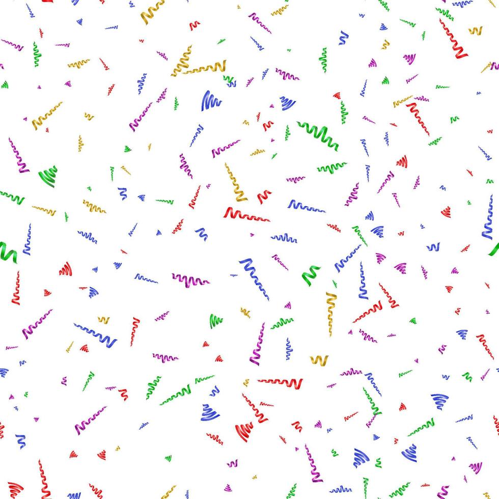 Seamless background with party streamers and confetti vector