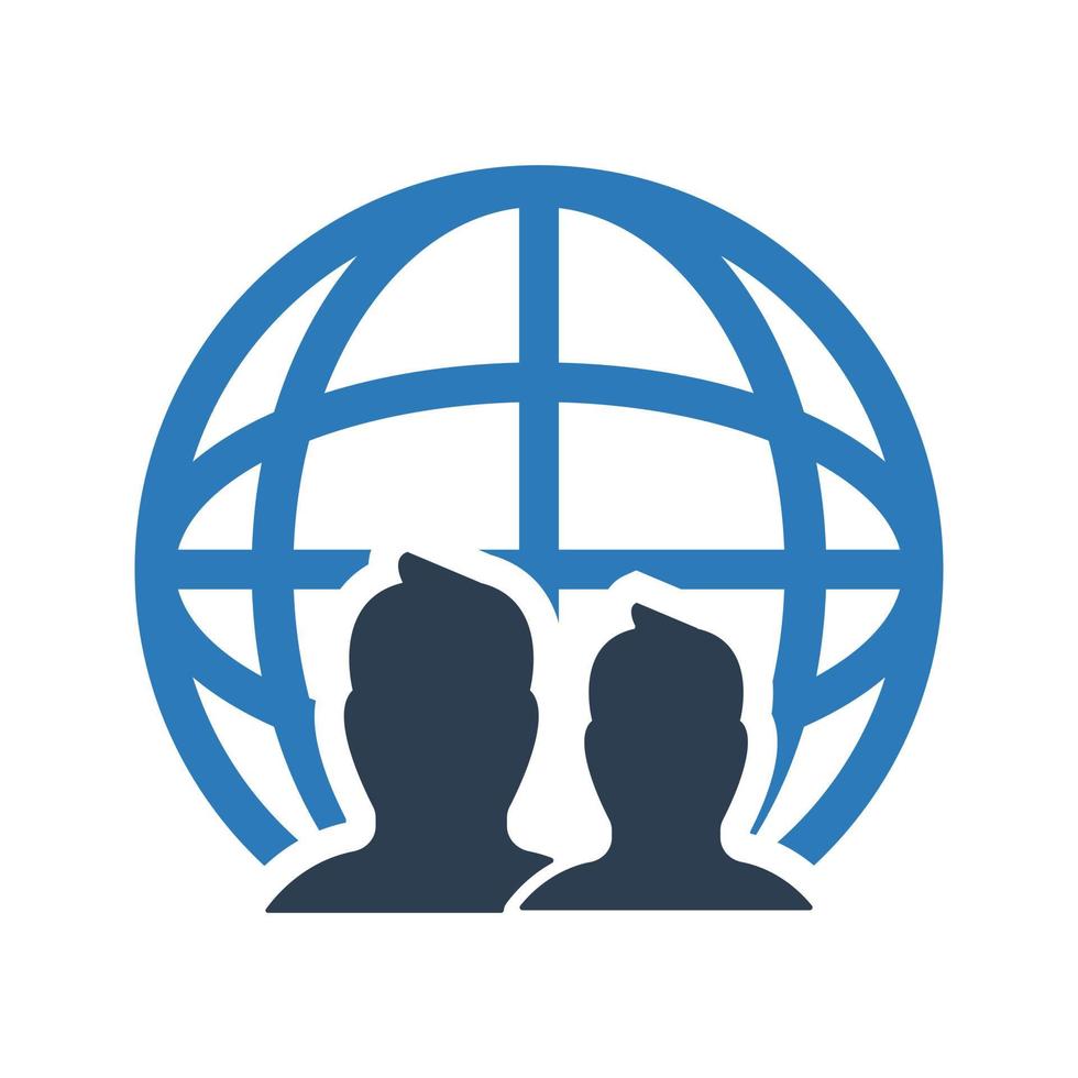 Global Business Community Icon vector