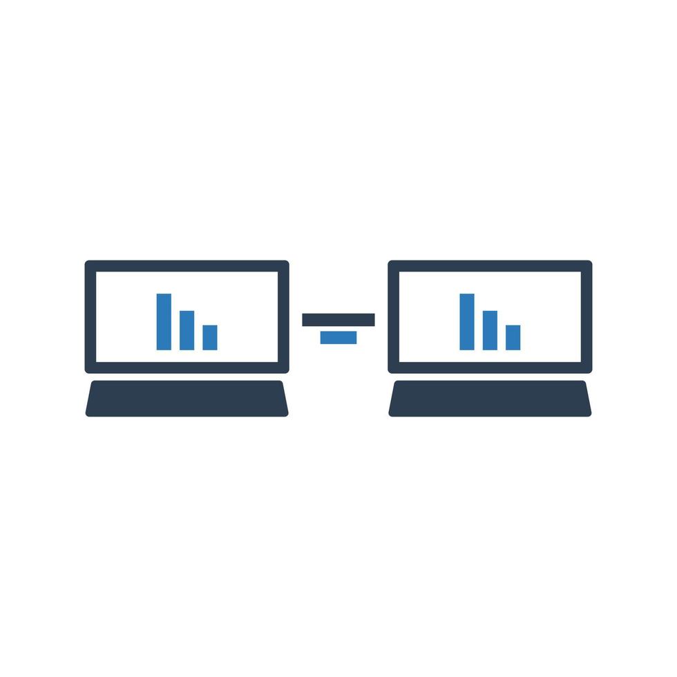 Computer data transfer icon. vector graphic