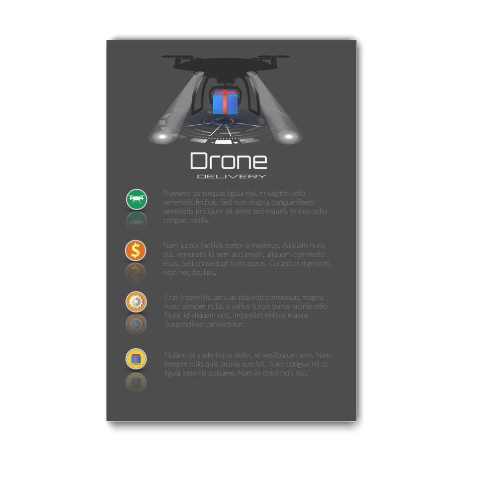 plantilla de folleto de drones vector