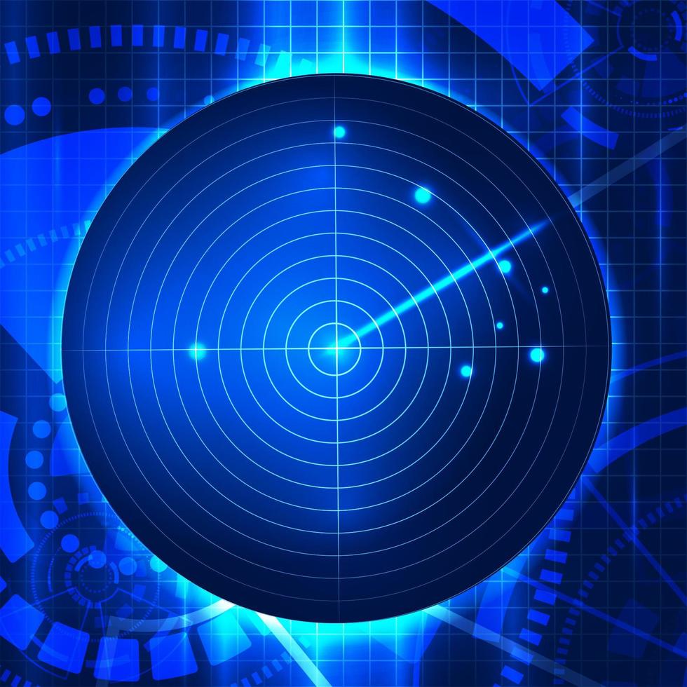 Vector illustration  of abstract vector radar screen