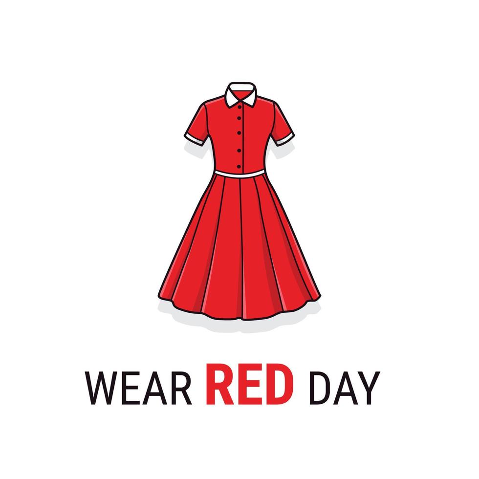 vector graphic of Wear Red Day