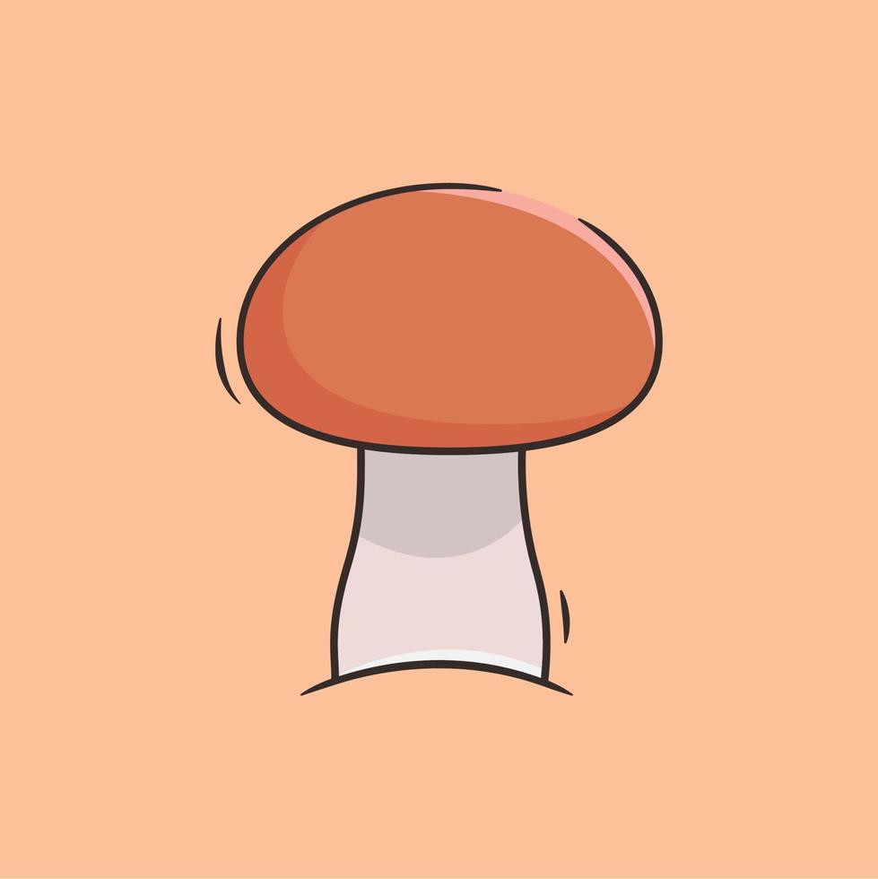 vector graphic of Button Mushroom