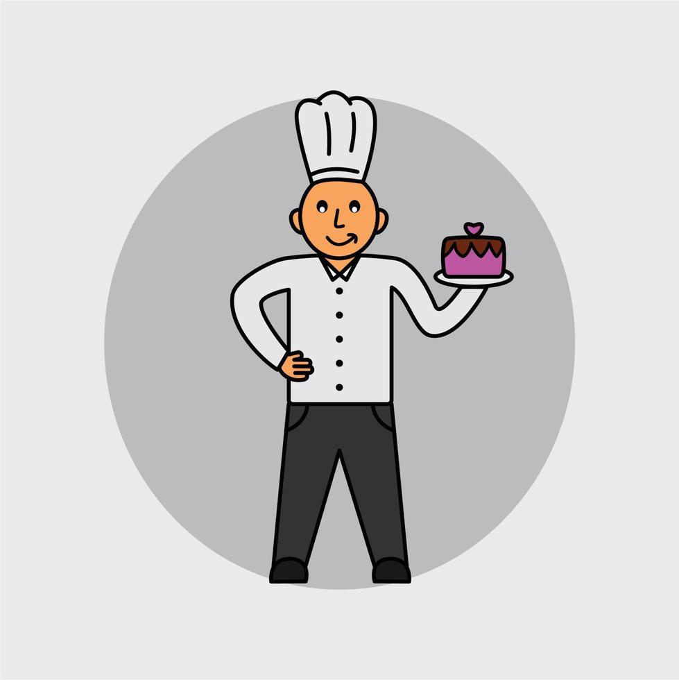 vector graphic of the chef