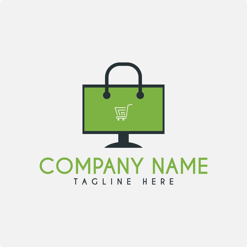 plantilla de diseño de logotipo de tienda de tienda de mercado en línea abstracta vector