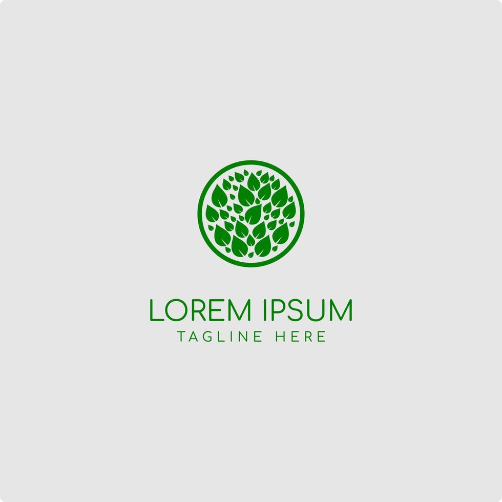 Fresh Nature Logo Design With Foliage Icon Illustration vector