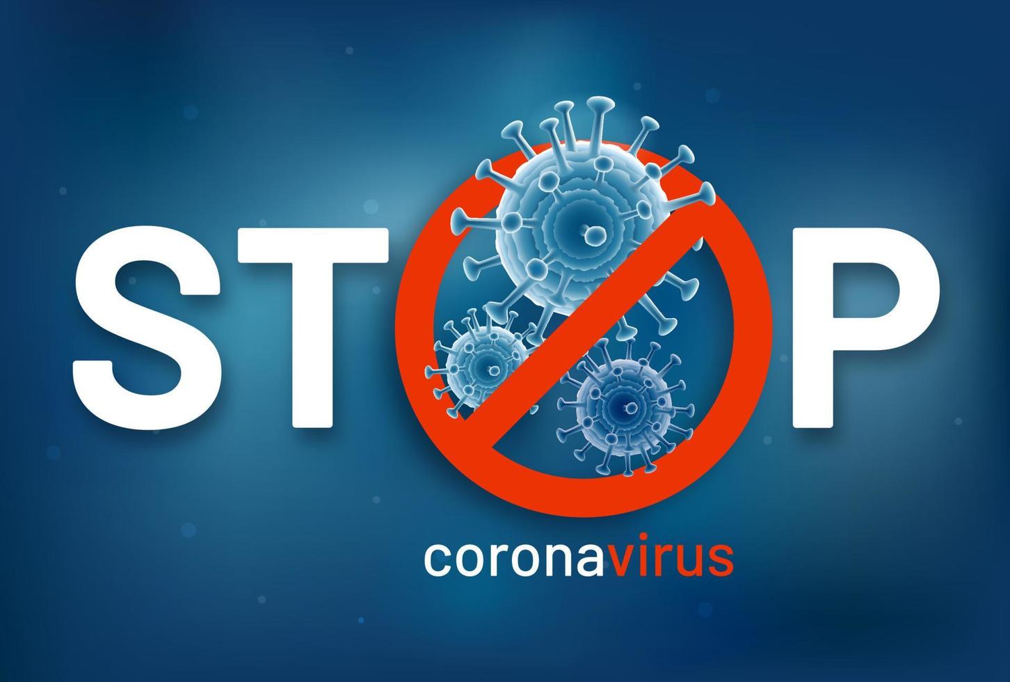 Stop Coronavirus Covid-19 design banner vector illustrations.