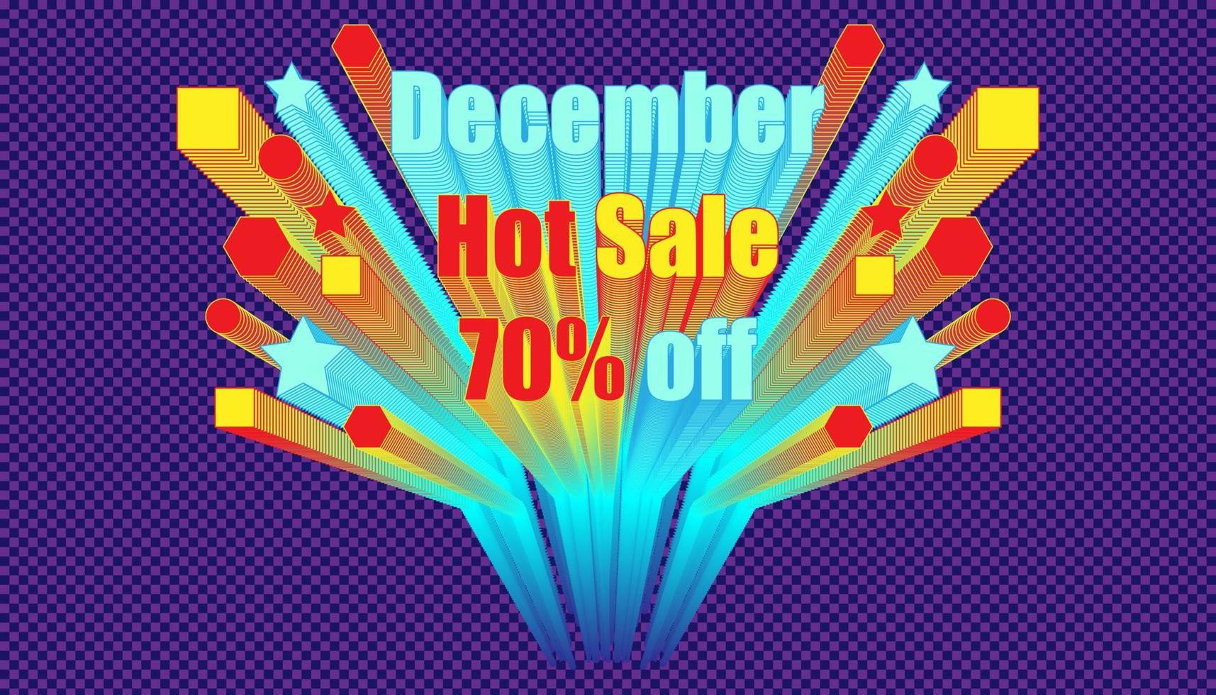 december hot sale 70percent off effect blend retro style.  plaid dark blue color background style. vector illustration eps10