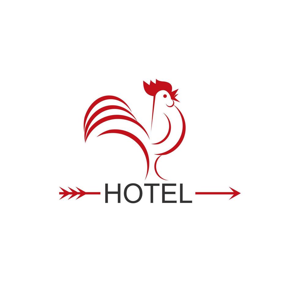 idea de hotel de pueblo rural de diseño de logotipo de empresa vector