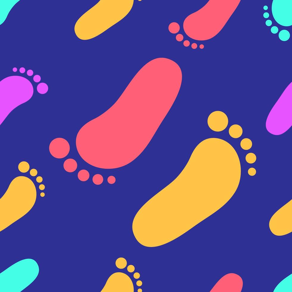 pattern seamless set of footprint. flat minimal simple desing style colorful. vector illustration eps10