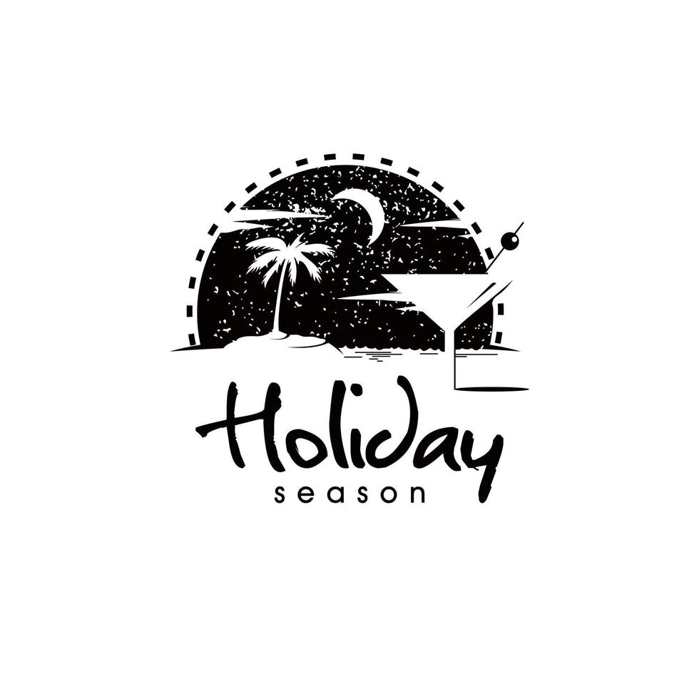 holidays logo tourism black rustic retro badge travelling illustration ideas vector