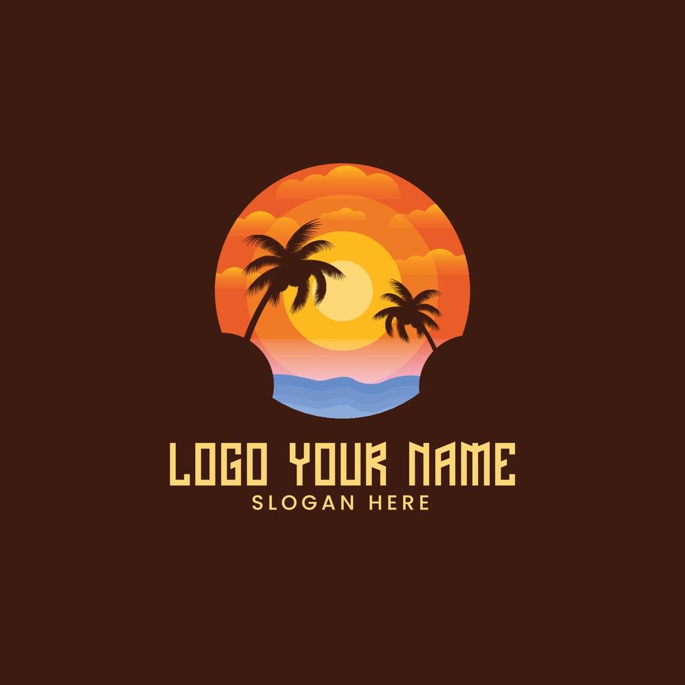 Logo Design Sunrise Gradient vector