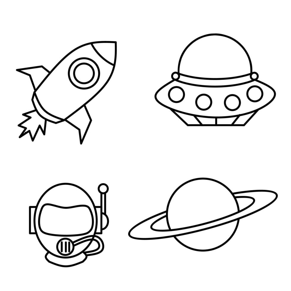 Astronomy sketch coloring vector