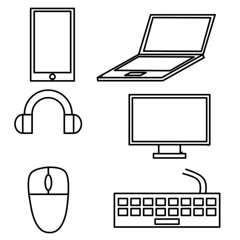 conjunto de iconos de gadget vector