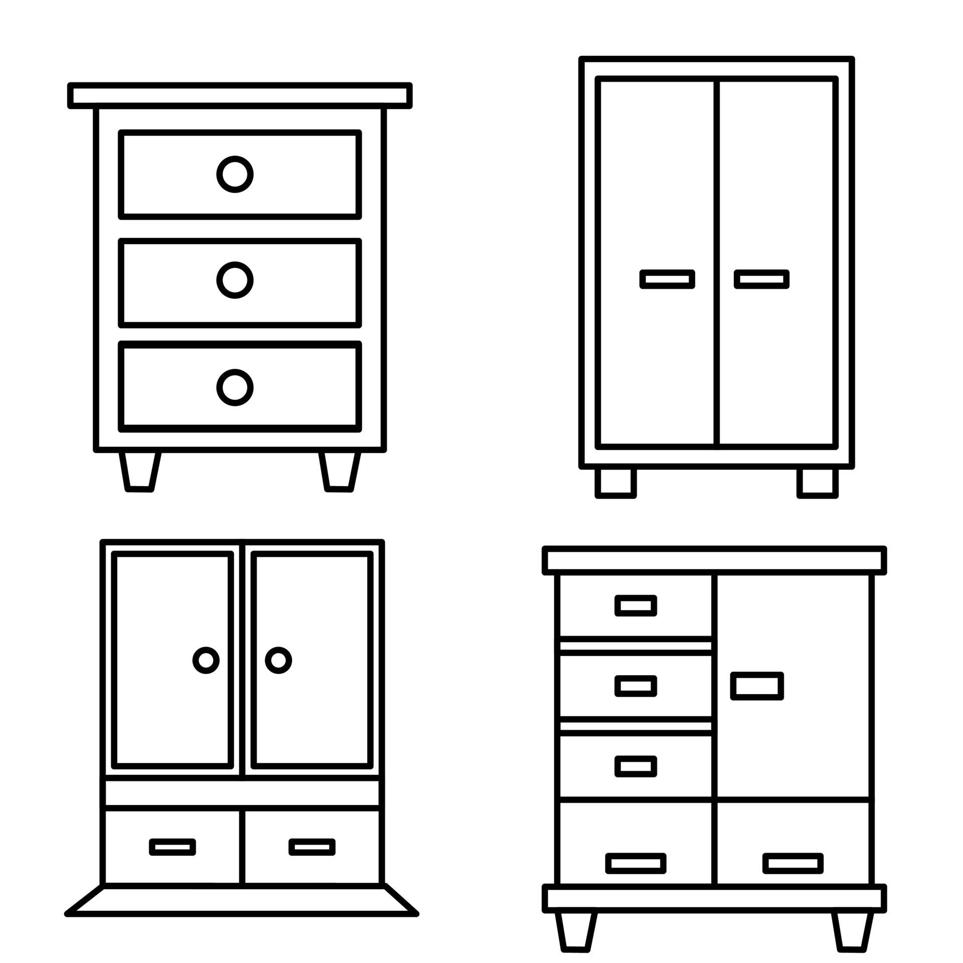 Wooden Cupboard Isolated Outline Icon Vector Illustration Room Furniture  Of Wardrobe On White Background  Vector Outline Set Icon Room Cupboard  Royalty Free SVG Cliparts Vectors And Stock Illustration Image  143438764