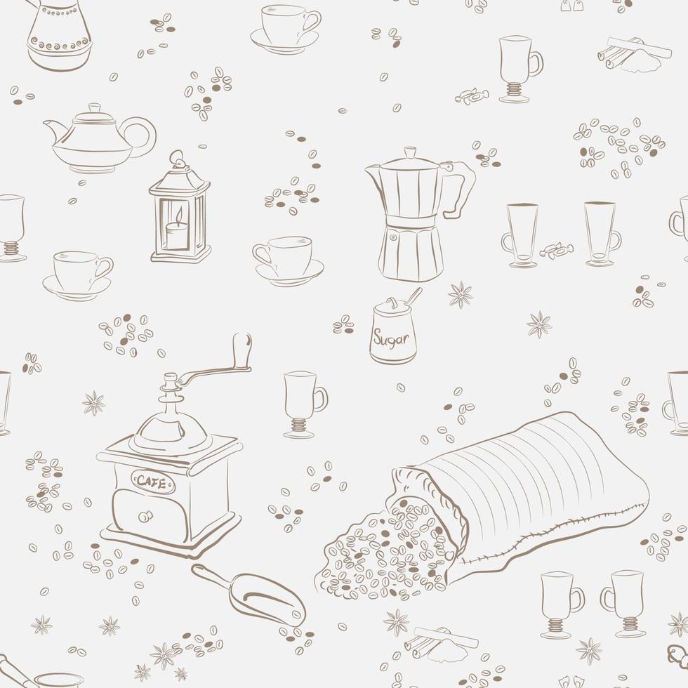 Coffee Sketch Background vector