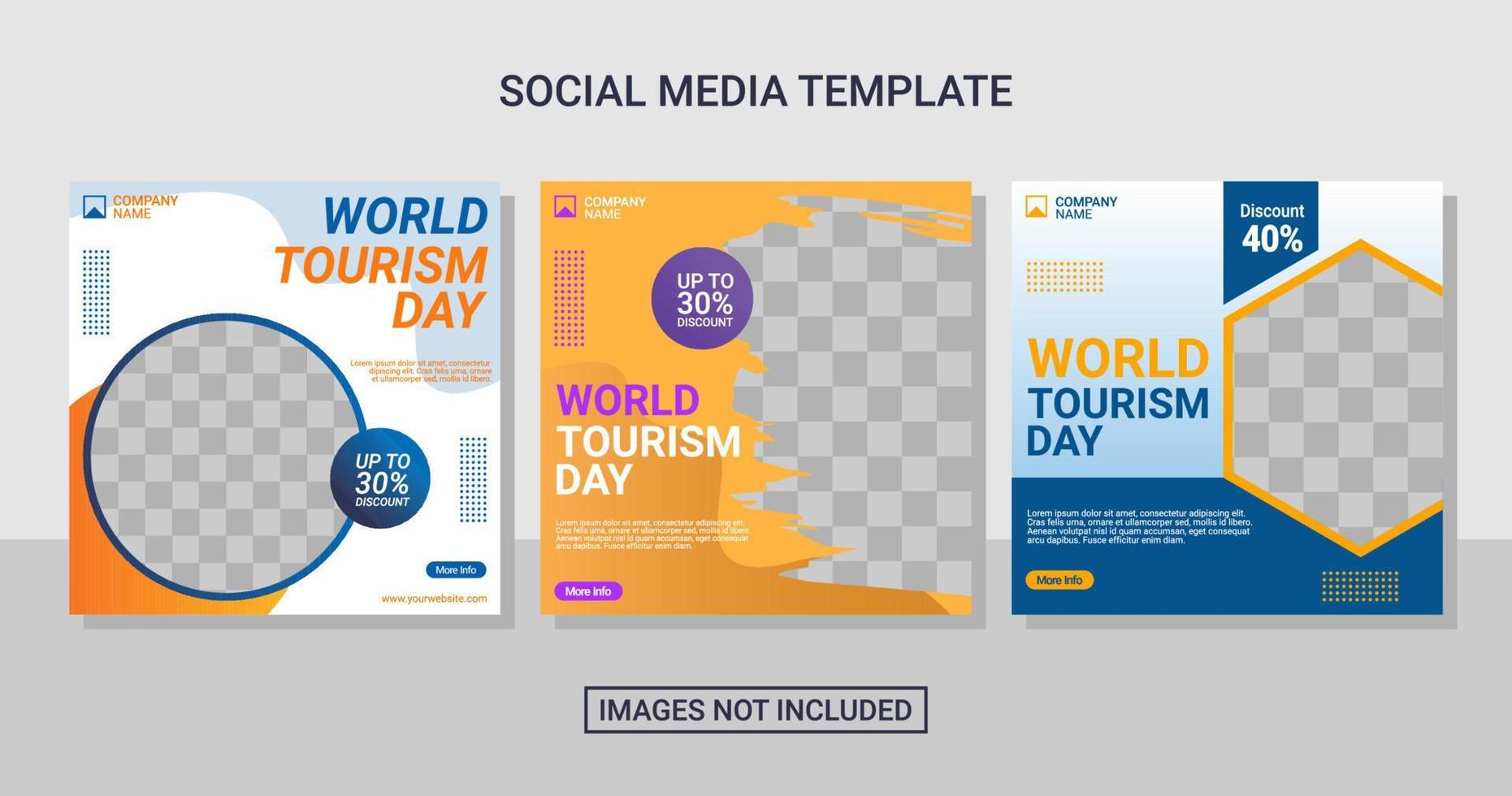 social media post template vector
