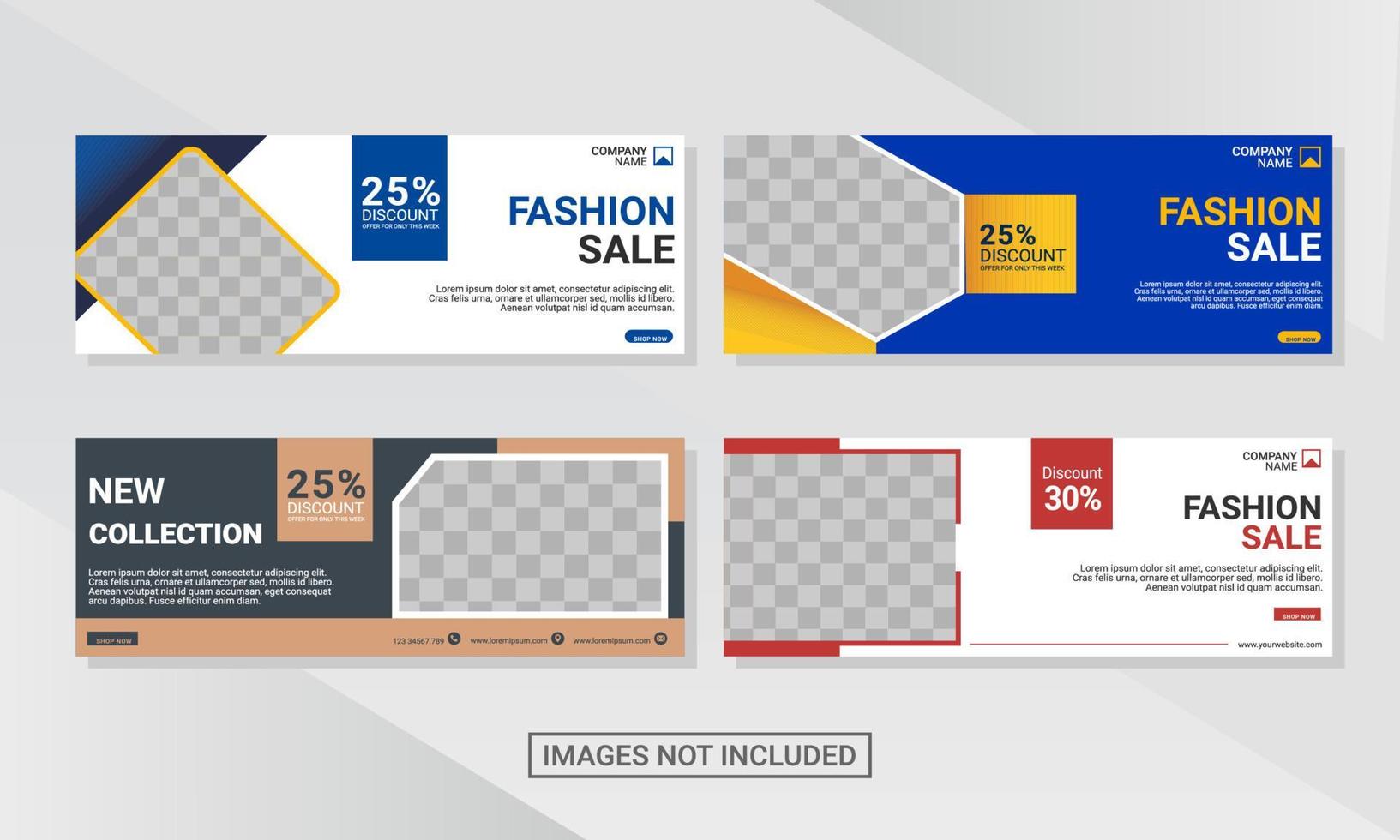 Web banner design template vector