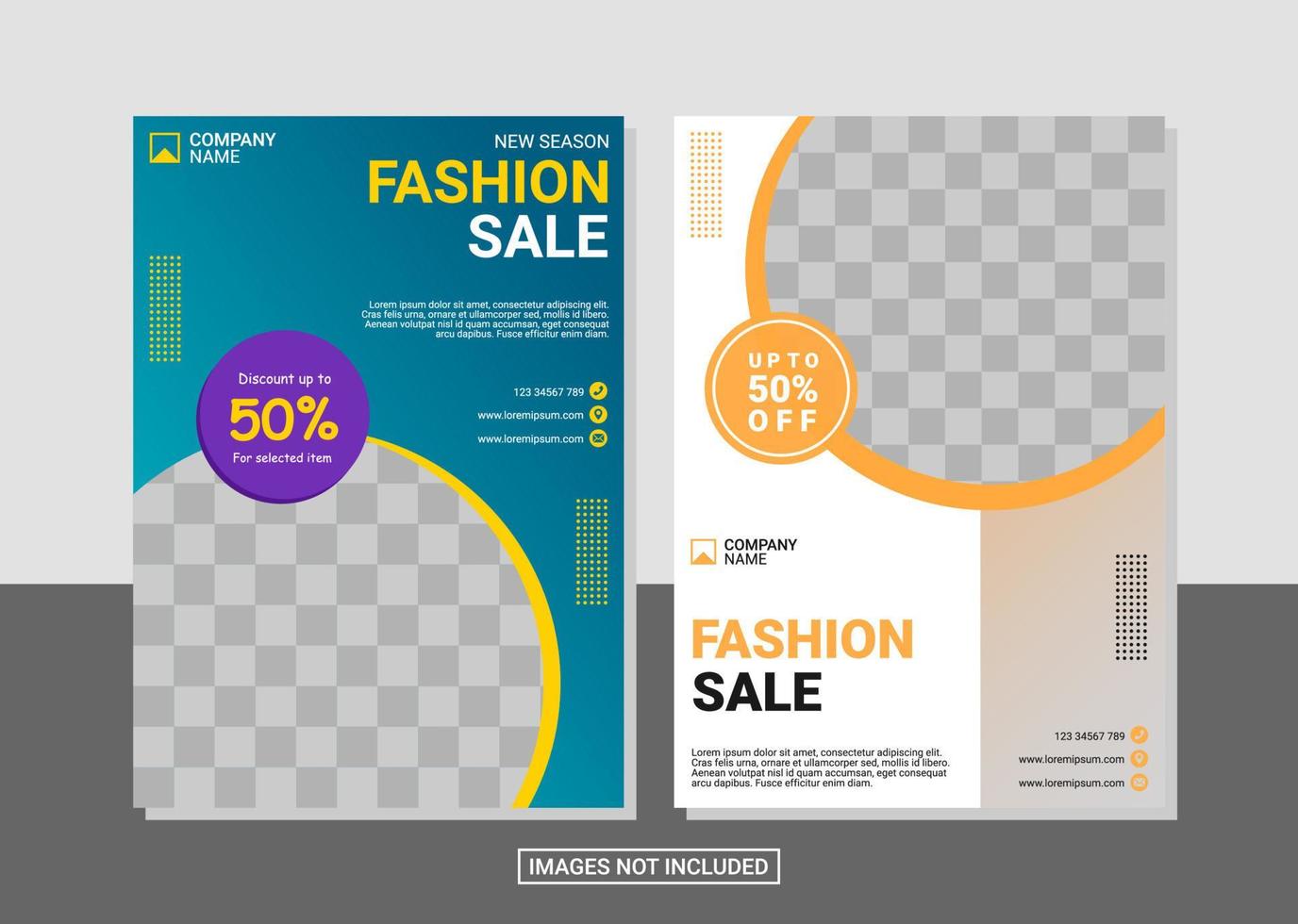 Flyer collection template vector