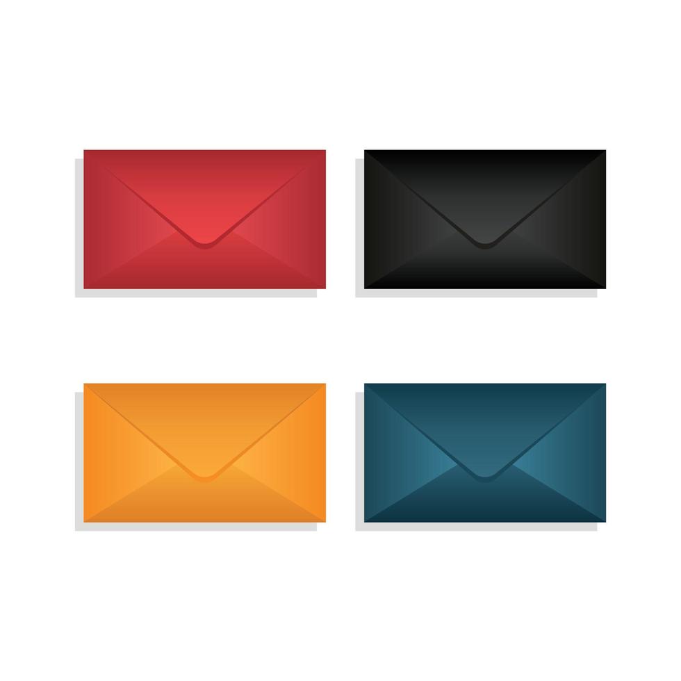 envelopes template set vector