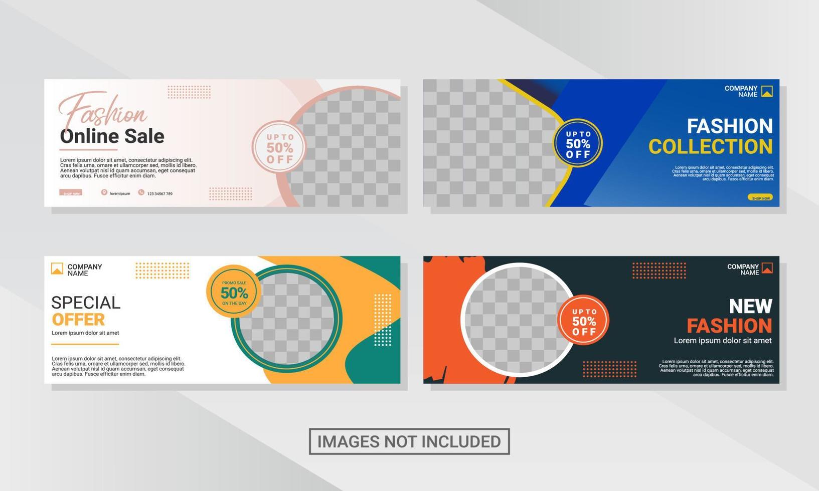 Web banner design template vector