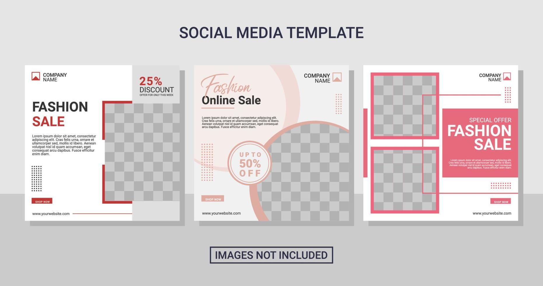 social media post template vector