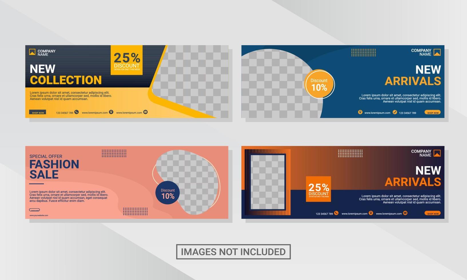 Web banner design template vector