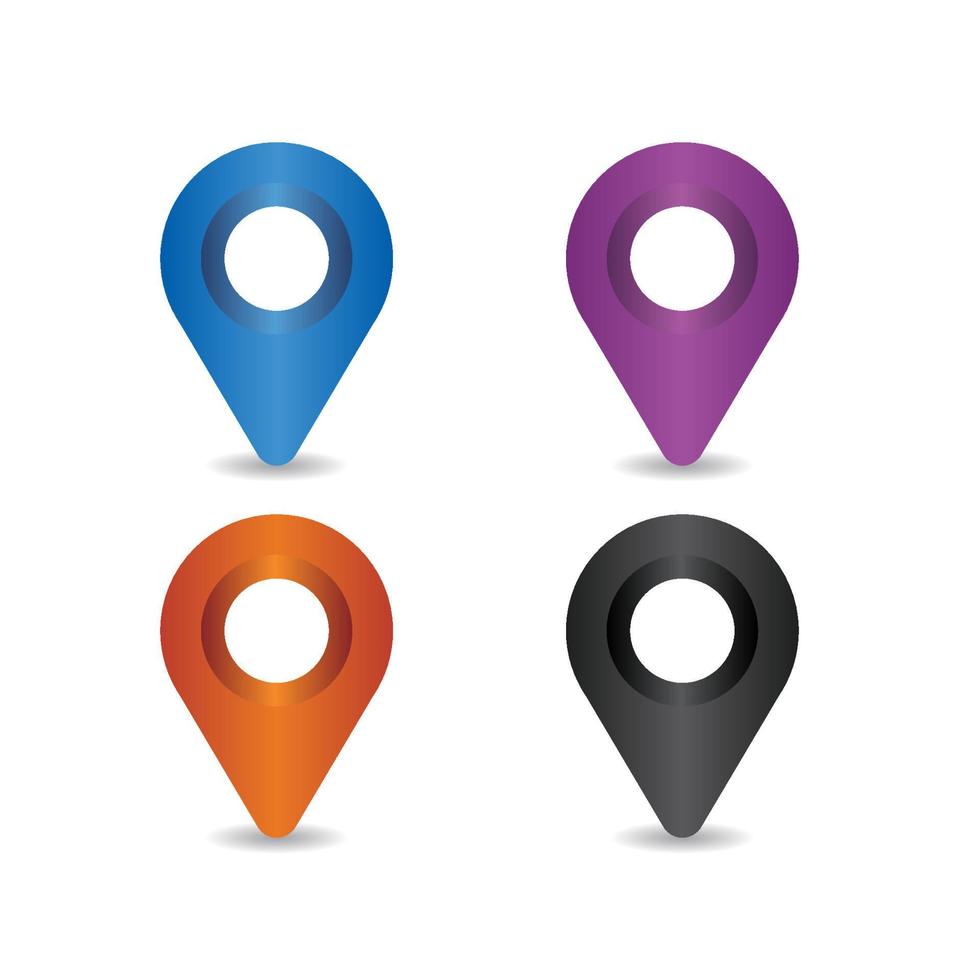 Location icon set design vector