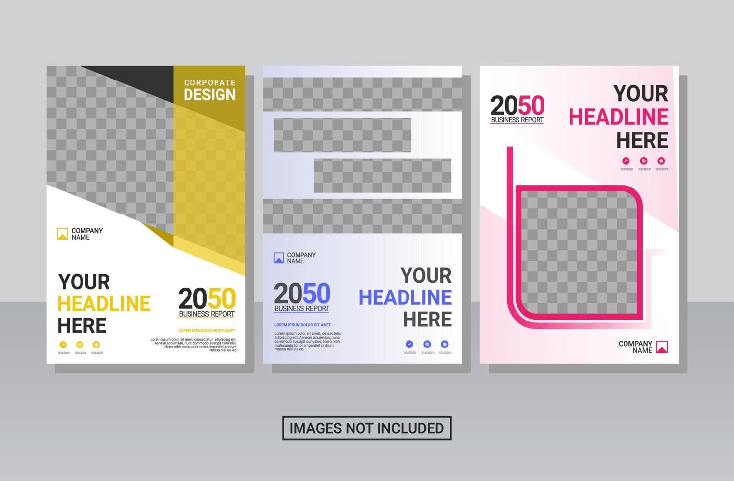Creative corporate book cover collection design template vector