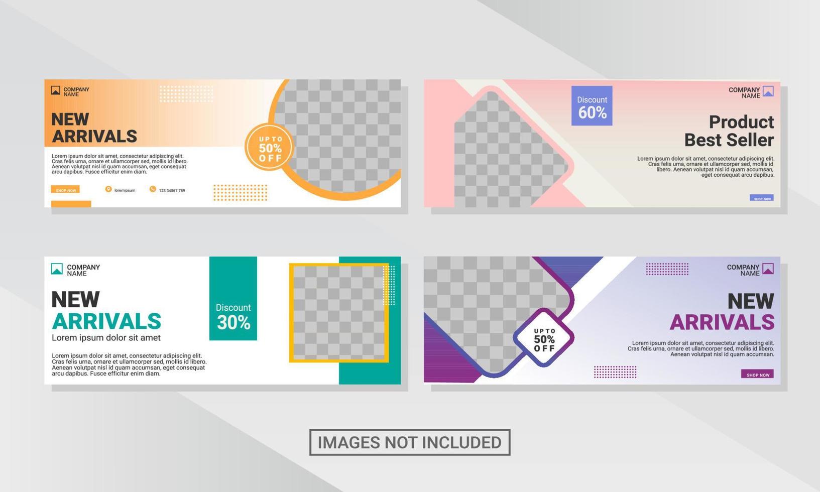 Web banner design template vector