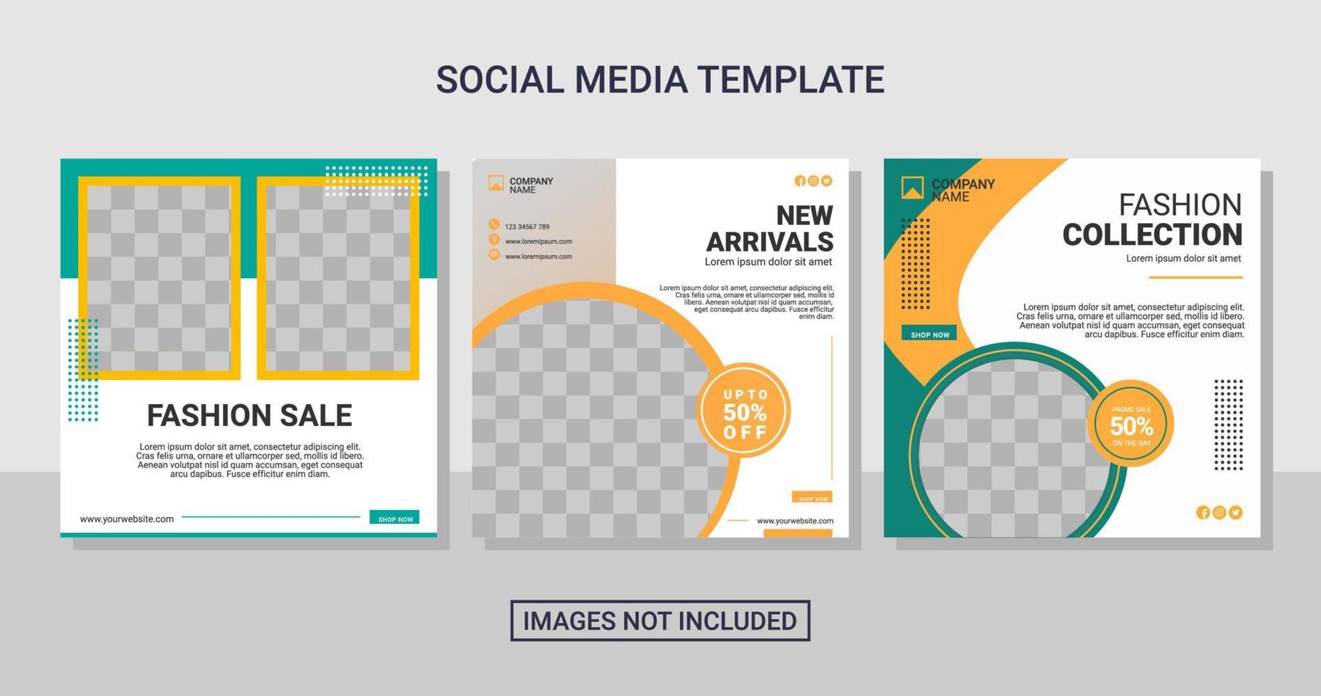 social media post template vector