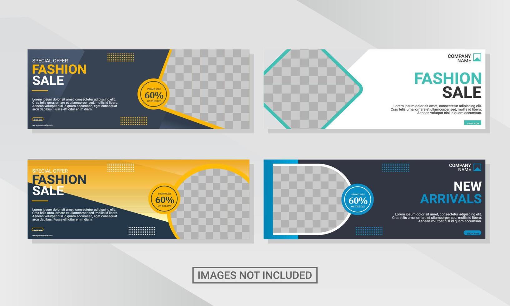 Web banner design template vector