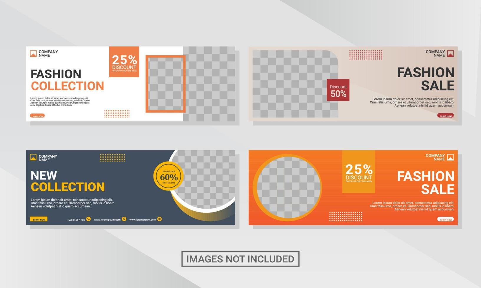 Web banner design template vector