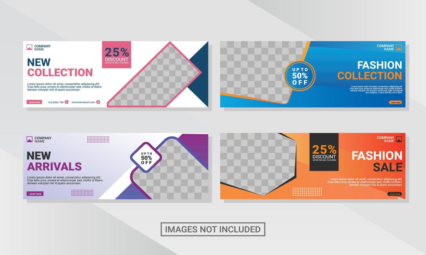 Web banner design template vector
