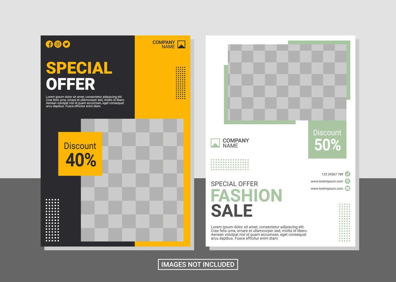 Flyer collection template vector