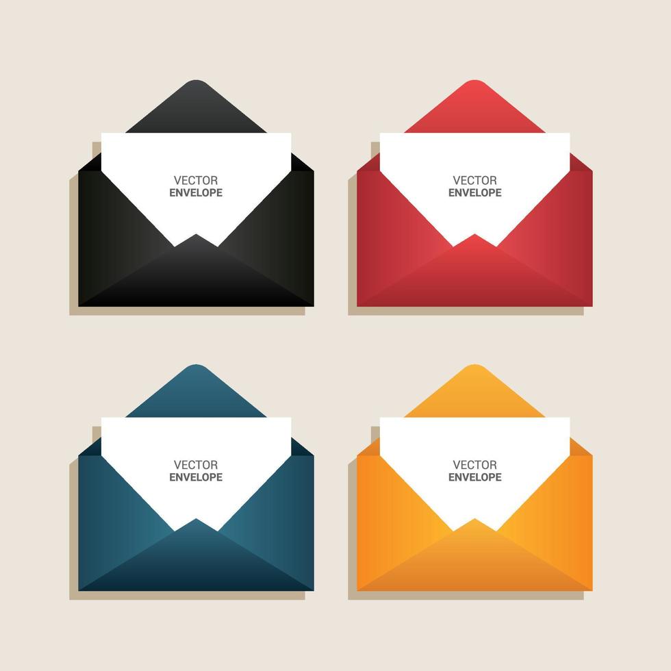 envelopes template set vector
